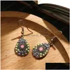 Dangle Chandelier Creative Diamond Drop Retro Earrings European And American Ethnic Style Wholesale Female Trinkets Delivery Jewelr Dhzxr