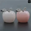 Pedra natural de 30mm est￡tua de ma￧￣ Crystal Home Decoration Amethyst Rose Quartz Charms Room Ornament Christmas Gift