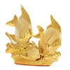 Decorative Objects Figurines European Wedding Decor Crafts Ceramic Creative Room Decoration Handicraft Gold Fish Porcelain Figurines Decorations W4375 221129