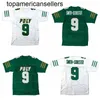 Anpassad #9 Juju Smith-Schuster High School Football Jersey Long Beach Polytechnic Stitched Green White Size S-4XL