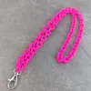 Anhänger Halsketten Bunte Gummikette Lanyard Pullover Halskette Lange Silber Farbe Runde zum Aufhängen Arbeitskarten Schlüssel ID Halsschmuck