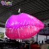 Factory direct inflatable red lips with lights inflation air blown sexy lips for Valentine' s day party event decoration toys sports