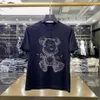 2022 Nieuwe stijl Hot Sales T-shirts Women Hot Drilling Bear T-shirt Printing Korte mouwen Katoenontwerper T Tees Casual Tops S-5XL