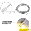 PVC G4 Socket Lamp Base Holder Lighting Connector White Ceramic LED Halogen BULB 200CM 12V