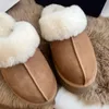 Designer designer plataforma liper slipper slipper slides clássico mini ultra bota scuff tazz sheepskin camurça superior feminino sandália 2513851