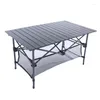 Mobilier de camping 4-6 personnes Camping table pliante et chaise ensemble extérieur plage Barbecue équipement de pique-nique autonome