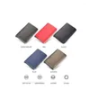 Storage Bags Business Credit Anti-theft Metal Leather Card Holder Unisex Anti-degaussing Retro Aluminum Frame PU Wallet