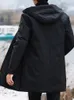 Mens Down Parkas Plus Size Winter Warm Jacket Fleece Parka Coat Black Hooded Windbreaker outwear fleec Long 8xl 221129