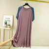 Women's Sleepwear Summer Casual/Sexy Nightgown For Women Elastic Nightdress Women's Modal O-Neck Short Sleeve Nightwear Fashion Home