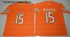 Maillot de football universitaire pour hommes 15 Brad Kaaya 26 Sean Taylor 20 Ed Reed 52 Ray Lewis cousu blanc vert orange