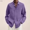 Män s casual skjortor lin för män kläder kemis homme camisas de hombre camisa masculina ropa blusas vintage roupas masculinas skjorta 221128