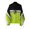 Wo MICOCO W3131C Street neutral collision color splicing loose big pocket sunshade stand collar short jacket 221129