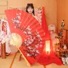Objetos decorativos estatuetas super grande enorme ventilador de papel chinês decoração pendurar parede na alfândega nacional arranjo de casamento 24867536