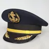 Berets Navy Captain Cap Seaman Big Stage Performance Hat Mens Fedora 2022