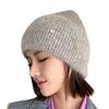 Ball Caps Womens Casual Fold Hem Warm Fashion Hat Knit Solid Trim Outdoor Activities Windproof Cap