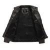 Men's Leather Faux Aliksada Casual Vintage Jacket Thick Cowhide Biker Slim Fit Motorcycle Coat Autumn and Winter 221128