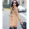 Kvinnors ull blandar uhytgf Autumn och Winter Jacket Womens kläder Medium Längd En Coats Slim Wild Elegant Female Korean Outerwear 3XL124 221128