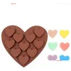 Baking Moulds Sile Cake Mod 10 Lattices Heart Shaped Chocolate Baking Diy 347 J2 Drop Delivery Home Garden Kitchen Dining Bar Bakewar Dhhru