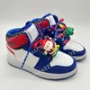 2023 Designer 1 Kids Basketball Shoes Infants Toddler Childrens Blue Pink Green Bred board trainers Sneakers Sports Outdoor Christmas Gift size Eur 26-37