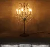 American Retro Crystal Table Lamp Room de Estudo Bedroom Rococo Rust Room de vela de alta qualidade