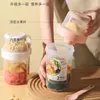 Juicers Portable Breakfast Oatmeal Cereal Seal Salad Cup Two-layers Container With Fork Lid Tuppers Food Taper Bowl Lunch Box