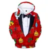 Sweats à capuche pour hommes Sweatshirts Père Noël Bonhomme de neige Impression numérique 3D Sweat à capuche décontracté pour hommes et femmes