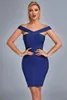 Casual Dresses Schulterfreies Verbandkleid 2022 Weihnachtsjahr Bodycon Frauen Sommer Sexy Party Abend Club Outfits