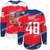 Jerseys de hóquei 2016 Copa do mundo da equipe da República Tcheca Jersey WCH 46 David Krejci 48 Tomas Hertl 67 Frolik 93 Voracek 17 Sobotka 6