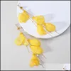 Dangle Chandelier Flower Big Hanging Earrings For Women Girl Trend Luxury Design Lace Cotton Petals Fairy Elegant Jewelry D Dhgarden Dhdmk