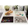 Table Napkin Creative Music Life 4 Pieces Set Kitchen Mats Cotton Linen Musical Instrument Pattern Decorative Placemats