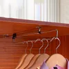 Hooks Stainless Steel Retractable Wardrobe Rail Clothes Hanger Towel Coat Racks Adjustable Closet Rod Organizer Rack