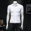 Herrpolos högkvalitativ smart casual designer 2022 Summer Polo Shirts Brand Brodery Short Sleeve Shirt 5xl E166