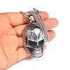 Skeleton Skull Pendant Necklace Ancient Silver Celtic Stainless Steel Necklaces Men Fine Jewelry