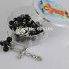 12pcs Couleur aléatoire Rose parfumée Perles de chapelet en bois en bois inri jésus collier pendentif bijourie religieux catholique CONCUNÉE 3017403