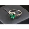 Solitaire Ring Emerald Ring 3CT Real 925 Sier Element Diamond Gemstone Rings for Women Whole Wedding Engageme Drop Delivery J DHGARDEN DHGK9