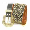 2022 Designer Belt Bb Simon Rhinestone belt Men and women have pin button rivets Punk style waist seal Fashion versatile pants belt