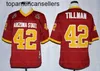 Vintage 1997 Rose Bowl College Football Jersey Sun Devis Asu Pat Tillman 42 Maroon Mens Stitched