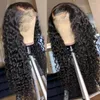 13x4 Deep Wave Frontal Wig Full Lace Front Human Wigs para mulheres Água Brasileiro Curly