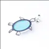 Pendentif Colliers Minuscule tortue pendentif colliers pour hommes Simple Reiki chanceux Animal pierre naturelle mélange couleur personnalité charme Dhgarden Dhy5G