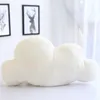 Almohadas decorativas en forma de nube para decoración de habitación de niños, blanco, gris, esponjoso, suave, de felpa, para niños