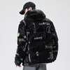 Mens Down Parkas Couples Letter Print Winter Jacket Men Thickened Warm Fashion Shiny Hooded Cotton Coat with Hood 221129