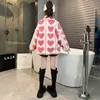 Cappotto Giacche di lana per bambini Ragazze invernali 6 7 8 9 10 11 12 13 14 Anni Abbigliamento coreano Moda Cuore Modello Cappotti di pelliccia sintetica per bambini 221128