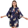 Женская одежда для сонной одежды цветочный халат свободный интимное белье Стиловое женское женское платье для бандоба кимоно.
