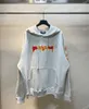 xinxinbuy Men designer Hoodie Sweatshirt destroyed Letter Splash ink women black white brown S-XL