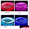 LED Neon Sign 2835 120LED/M 5M Flex licht Sile Strip Rope DC12V Waterdichte IP65 Advertentie Decoratie Diy Retail Blis Dh8rp