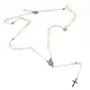 Pendant Necklaces Virgin Mary Necklace Stainless Steel Jewelry Catholic Rosary Cross Brand 1274