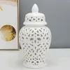 Garrafas de armazenamento vaso de cerâmica Exibir gengibre de porcelana do templo para escritório