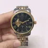 Top-Marke, Luxus-Herrenuhren, Mondphase, Business-Herren-Designeruhr, komplett mit Edelstahlband, mechanisch, automatisch, 42 mm, Gold-Armbanduhren als Weihnachtsgeschenk für Herren