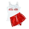 Women Tracksuits Two Piece Set Designer Sexy Letters Pattern Printed Suspender Shorts Set Yoga Shorts Set 16 Colours