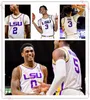 Daimion Collins LSU Basketball Jersey Hunter Dean Carlos Stewart Mike Williams III Trace Young Will Baker Corey Chest Jalen Cook J.Wright Custom LSU Tigers Jerseys